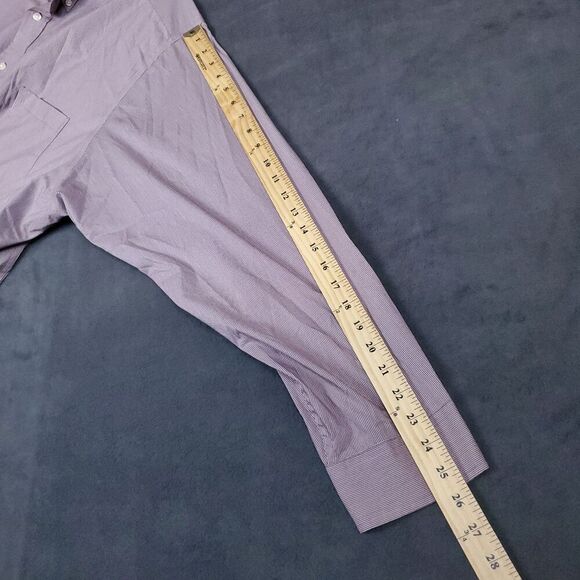 Roundtree Yorke Travel Smart Men's Shirt 3XT Button Long Sleeve Easy Care Plaid - Picture 12 of 15